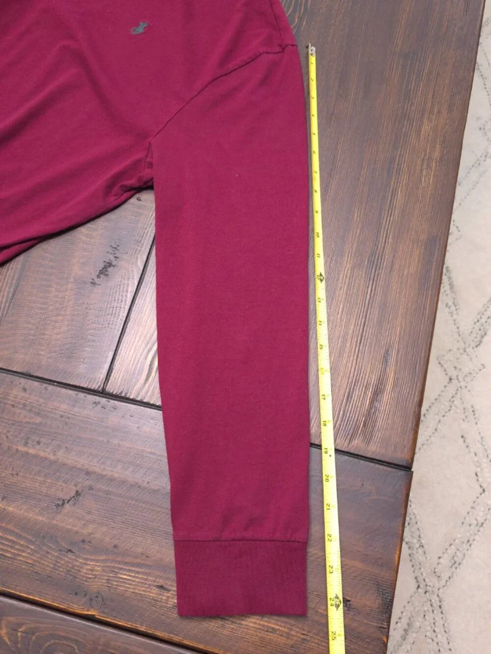 Polo Ralph Lauren Shirt Mens XL Classic Fit Maroon Long Sleeve Cotton Tee Pony